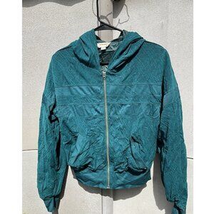 Vintage Diesel Women’s Sz S Zip Teal Blue Jacket Racer Activewear Made in Italy